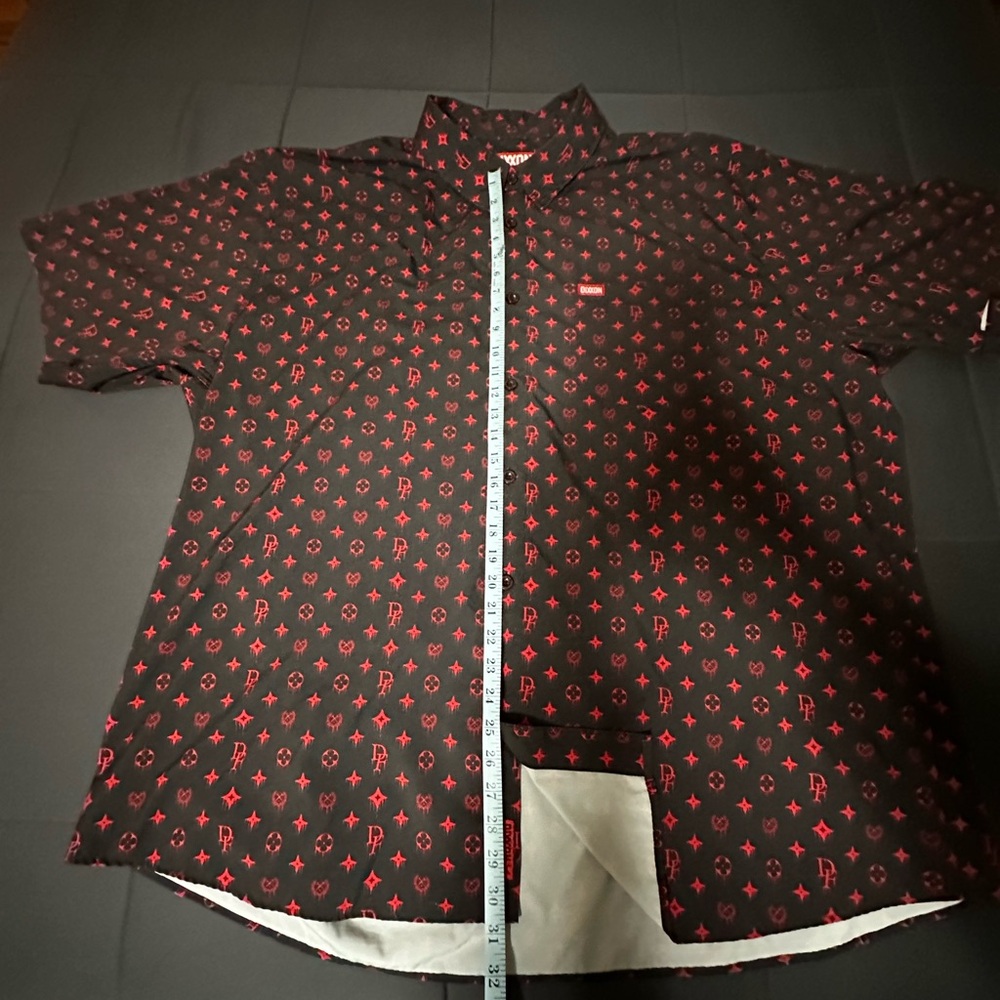 DIXXON Black and Red Patterned Men's Shirt
